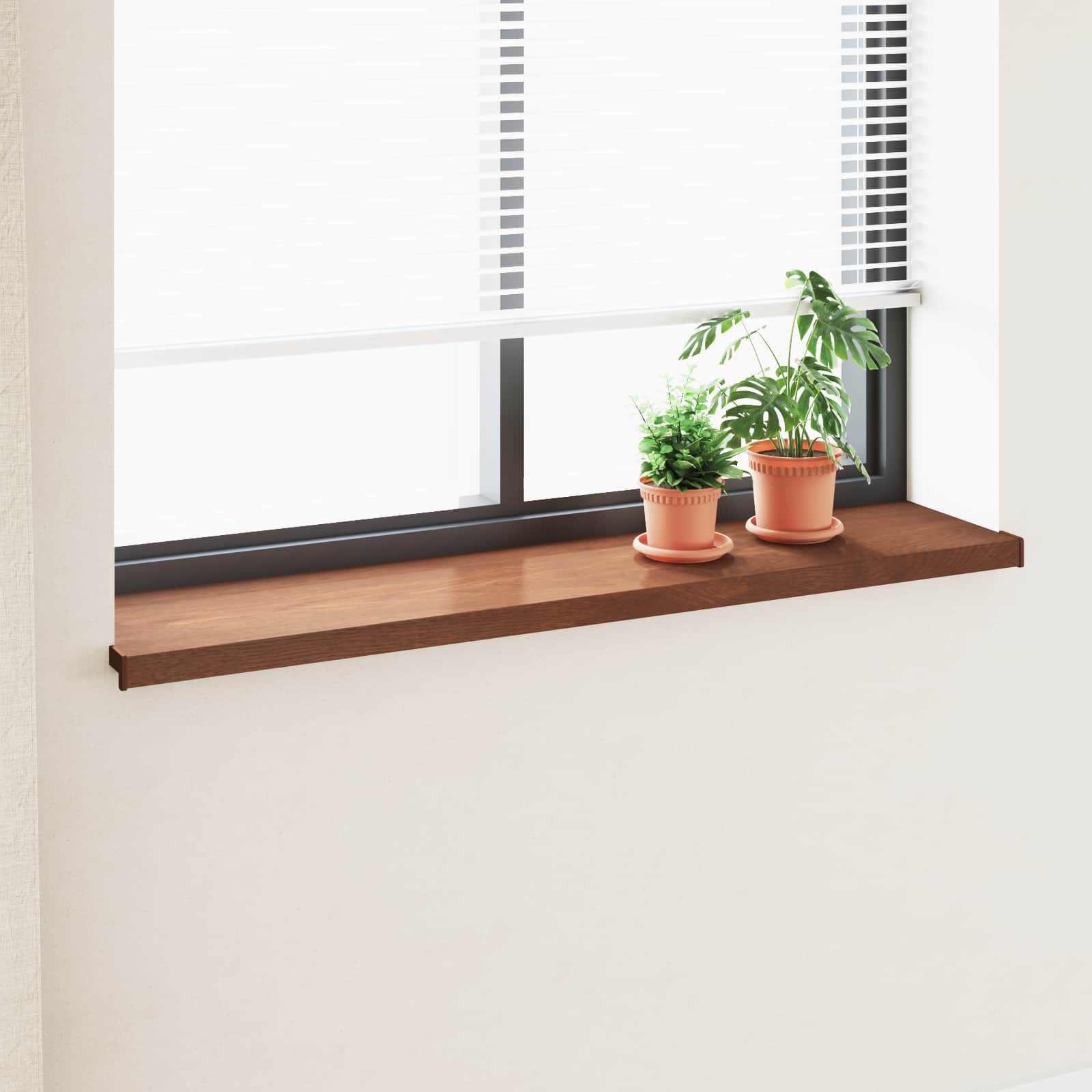 Σαβανωτό Παραθύρου Καφέ ξύλο 140 x 30 x 4,5 εκ PVC - Pakobazaar