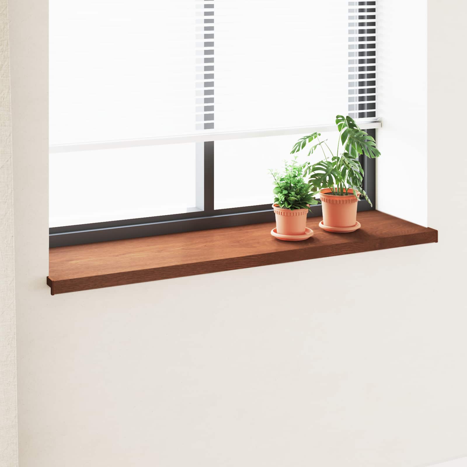 Σαβανωτό Παραθύρου Καφέ ξύλο 140 x 40 x 4,5 εκ PVC - Pakobazaar