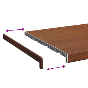 Σαβανωτό Παραθύρου Καφέ ξύλο 120 x 45 x 4,5 εκ PVC - Pakobazaar