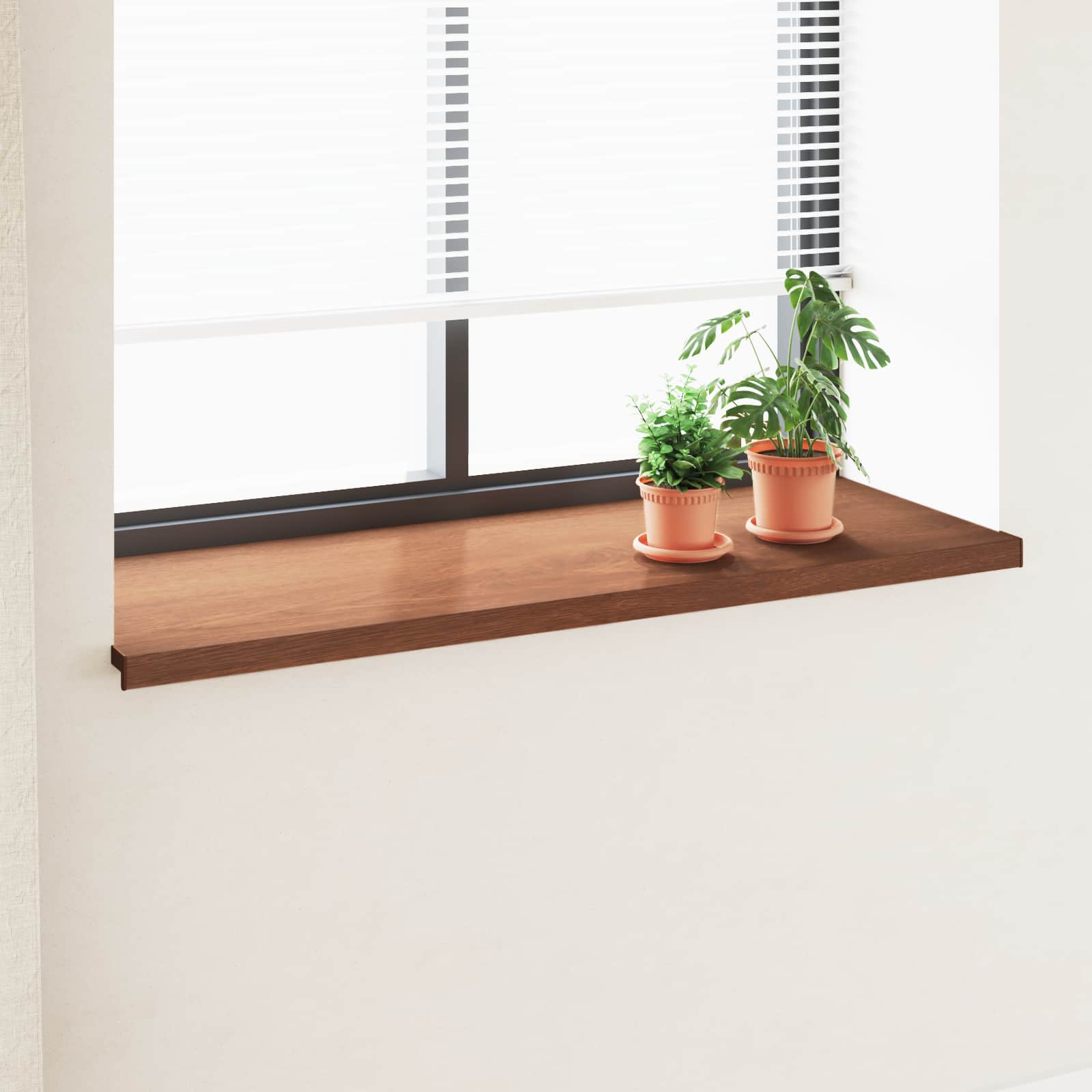 Σαβανωτό Παραθύρου Καφέ ξύλο 120 x 50 x 4,5 εκ PVC - Pakobazaar