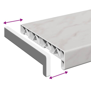 Σαβανωτό Παραθύρου Υφή Μάρμαρου 160 x 20 x 4,5 εκ PVC - Pakobazaar
