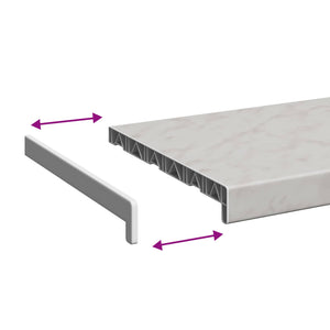 Σαβανωτό Παραθύρου Υφή Μάρμαρου 60 x 30 x 4,5 εκ PVC - Pakobazaar