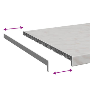 Σαβανωτό Παραθύρου Υφή Μάρμαρου 60 x 50 x 4,5 εκ PVC - Pakobazaar