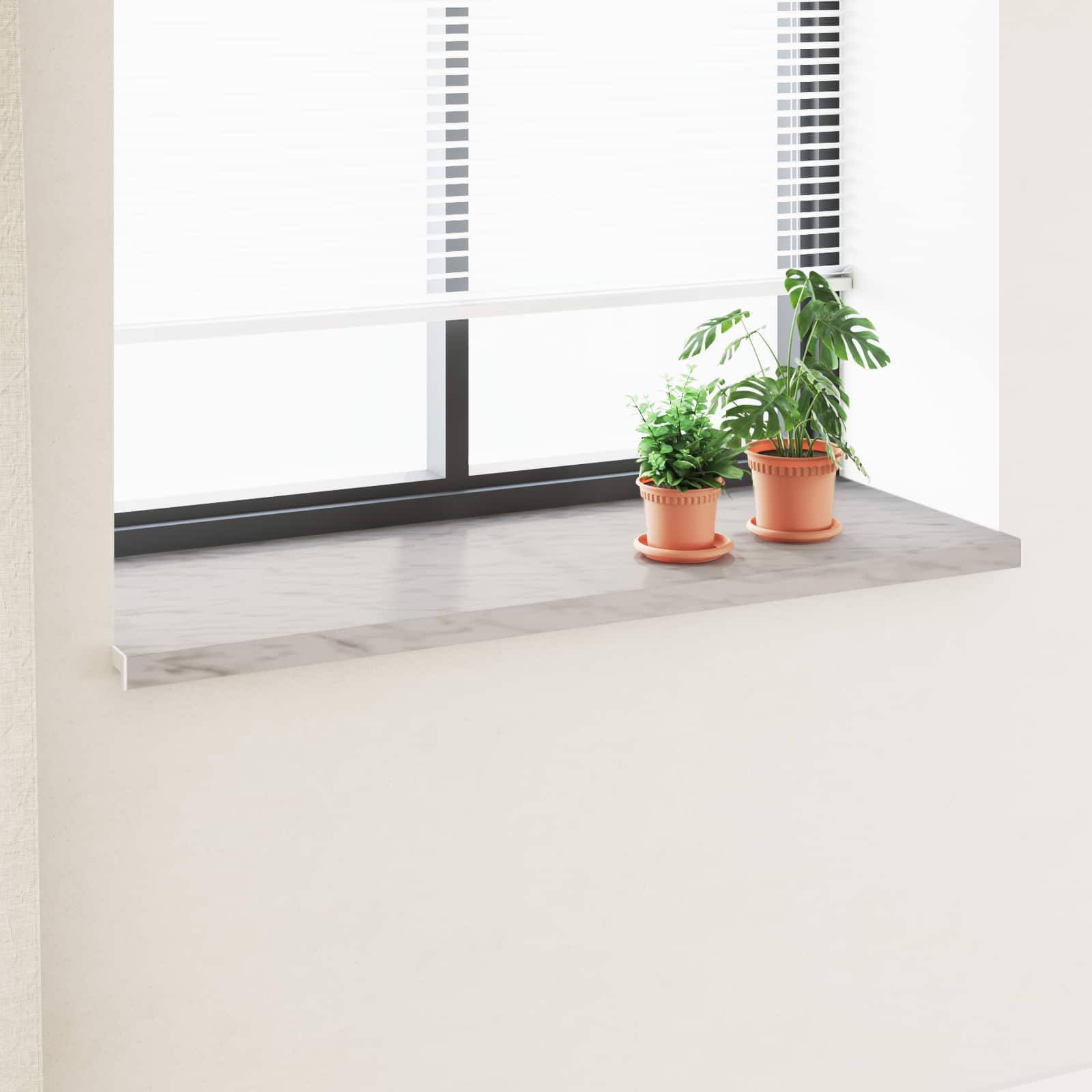 Σαβανωτό Παραθύρου Υφή Μάρμαρου 120 x 50 x 4,5 εκ PVC - Pakobazaar
