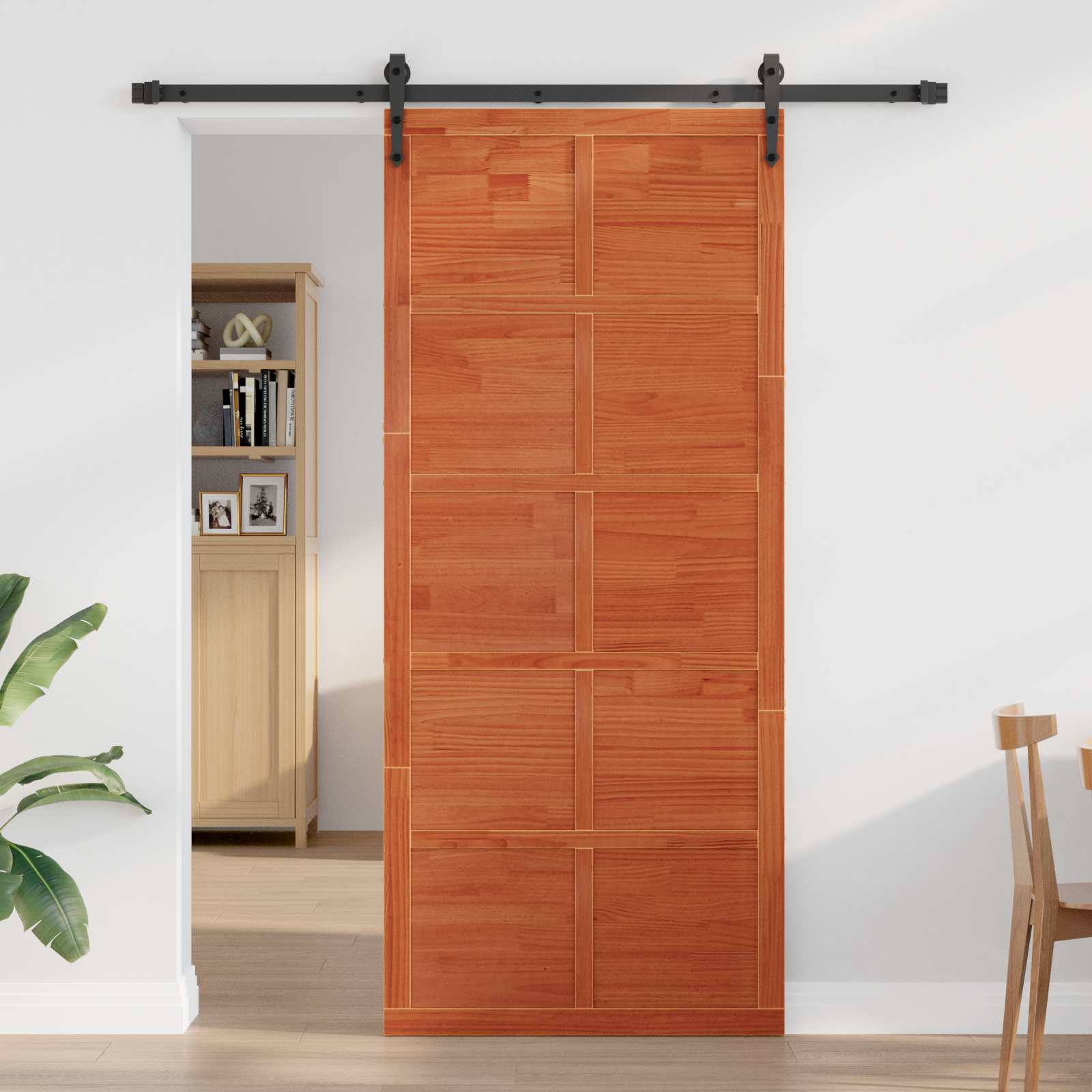 Πόρτα αχυρώνα Κερί παλαίωσης 90 x 2,5 x 208 εκ. - Pakobazaar