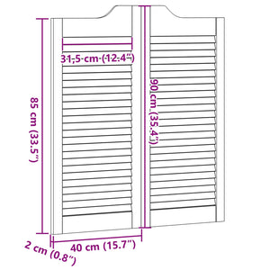 Πόρτες Swing Φυσικό 90 x 40 cm Μασίφ Ξύλο Πεύκου - Pakobazaar