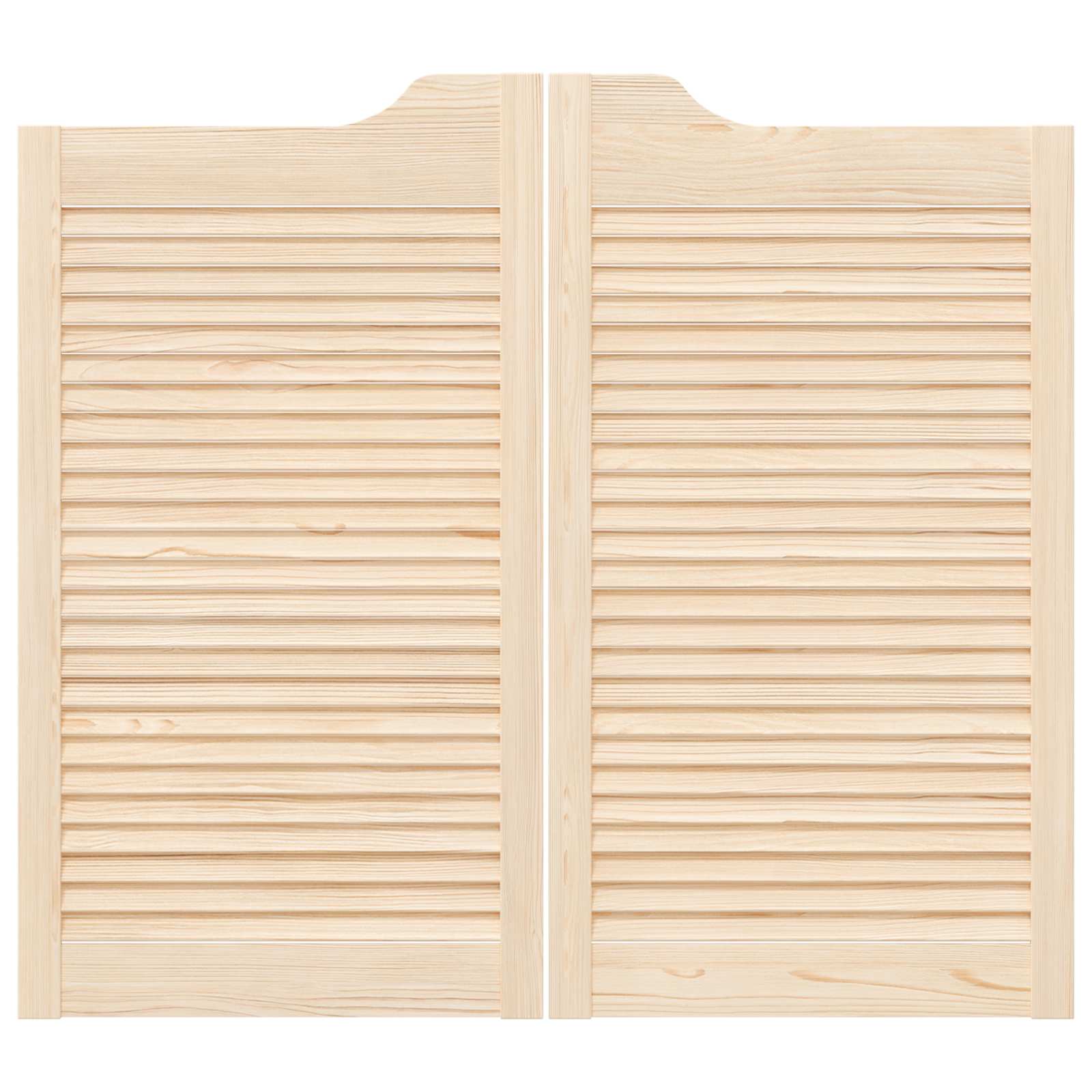 Πόρτες Swing 2 pcs Φυσικό Μασίφ Ξύλο Πεύκου - Pakobazaar