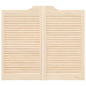 Πόρτες Swing 2 pcs Φυσικό Μασίφ Ξύλο Πεύκου - Pakobazaar