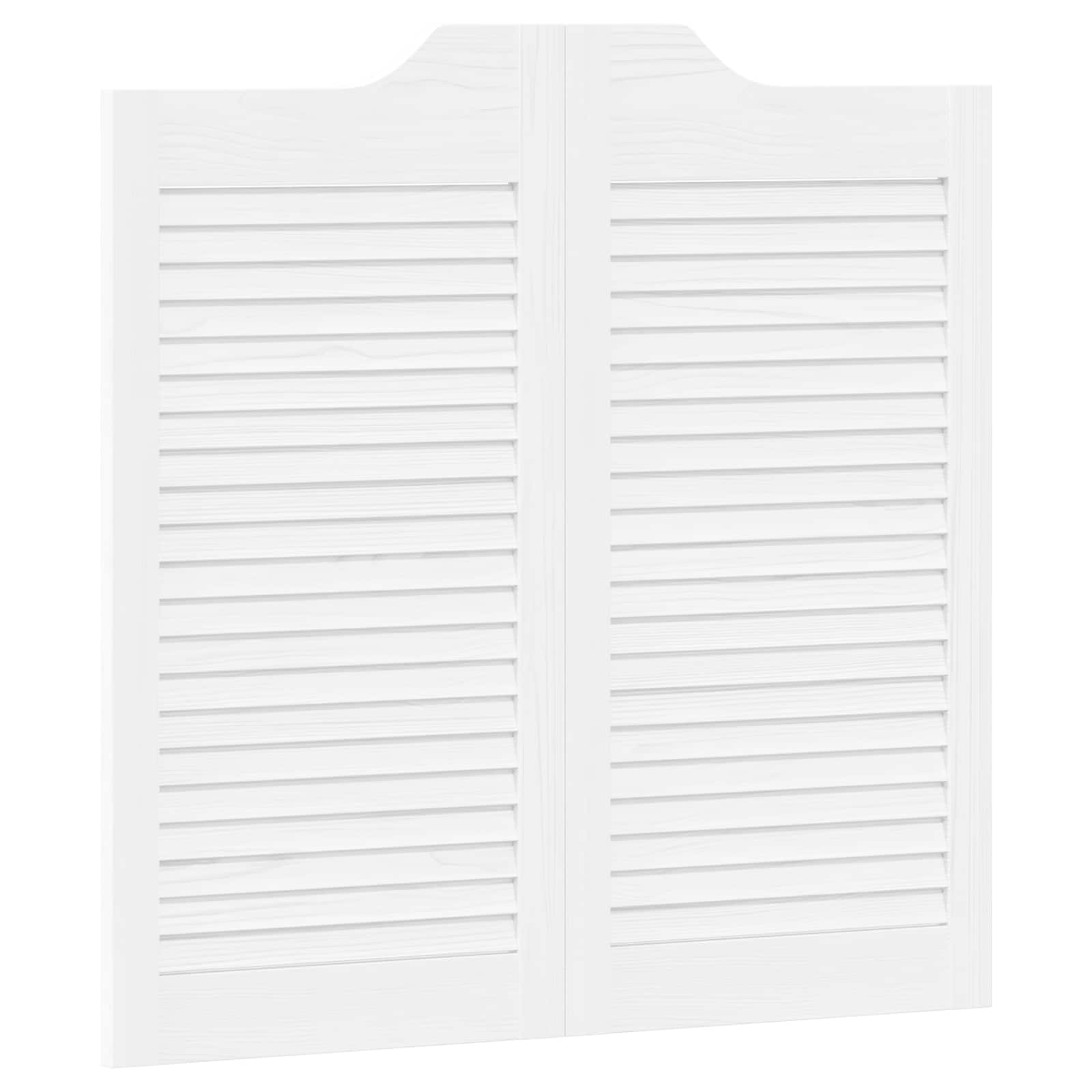 Πόρτες Swing Λευκό 80 x 40 cm Μασίφ Ξύλο Πεύκου - Pakobazaar