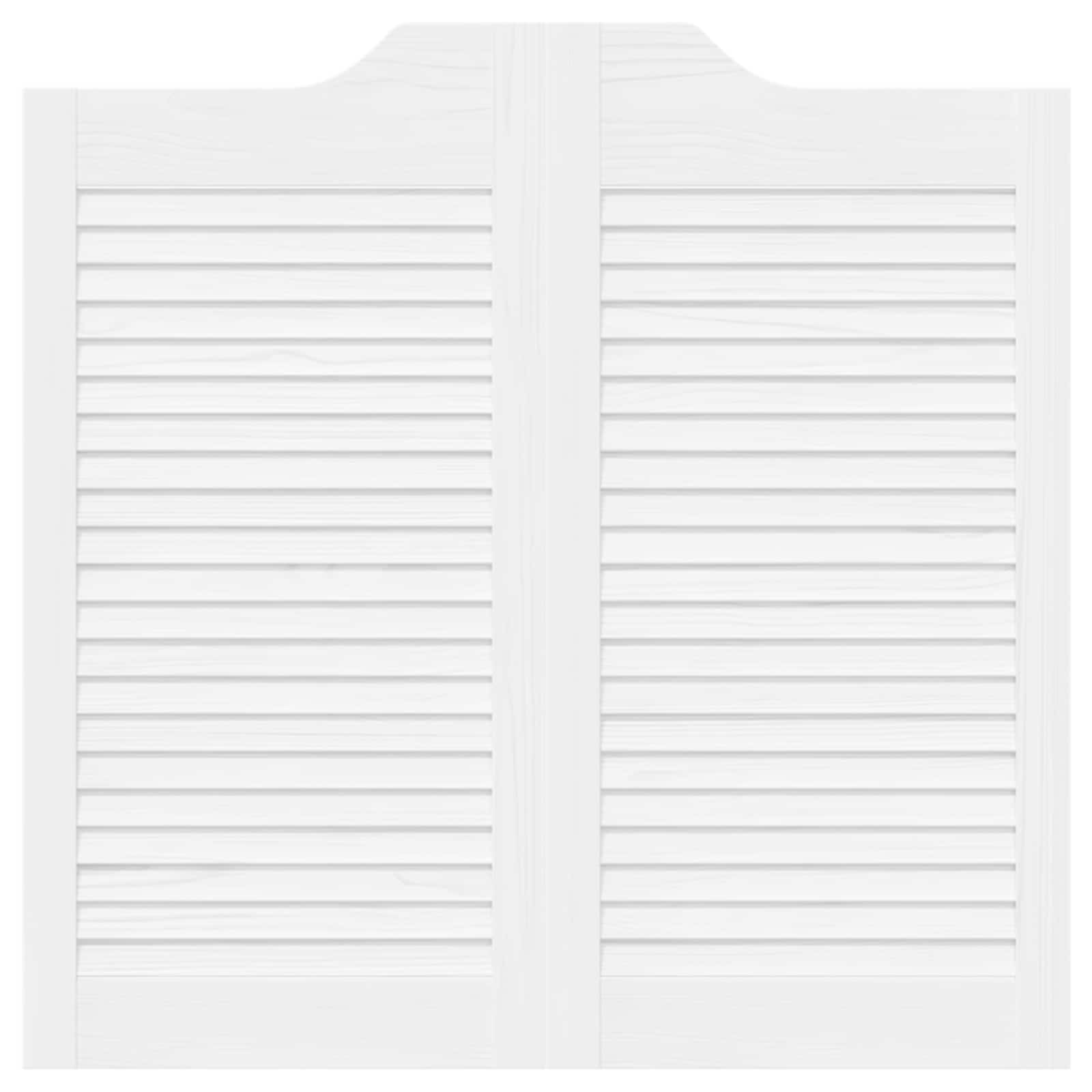 Πόρτες Swing Λευκό 80 x 40 cm Μασίφ Ξύλο Πεύκου - Pakobazaar
