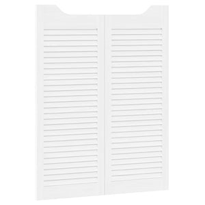 Πόρτες Swing Λευκό 100 x 40 cm Μασίφ Ξύλο Πεύκου - Pakobazaar