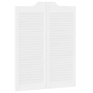 Πόρτες Swing 2 pcs Λευκό Μασίφ Ξύλο Πεύκου - Pakobazaar