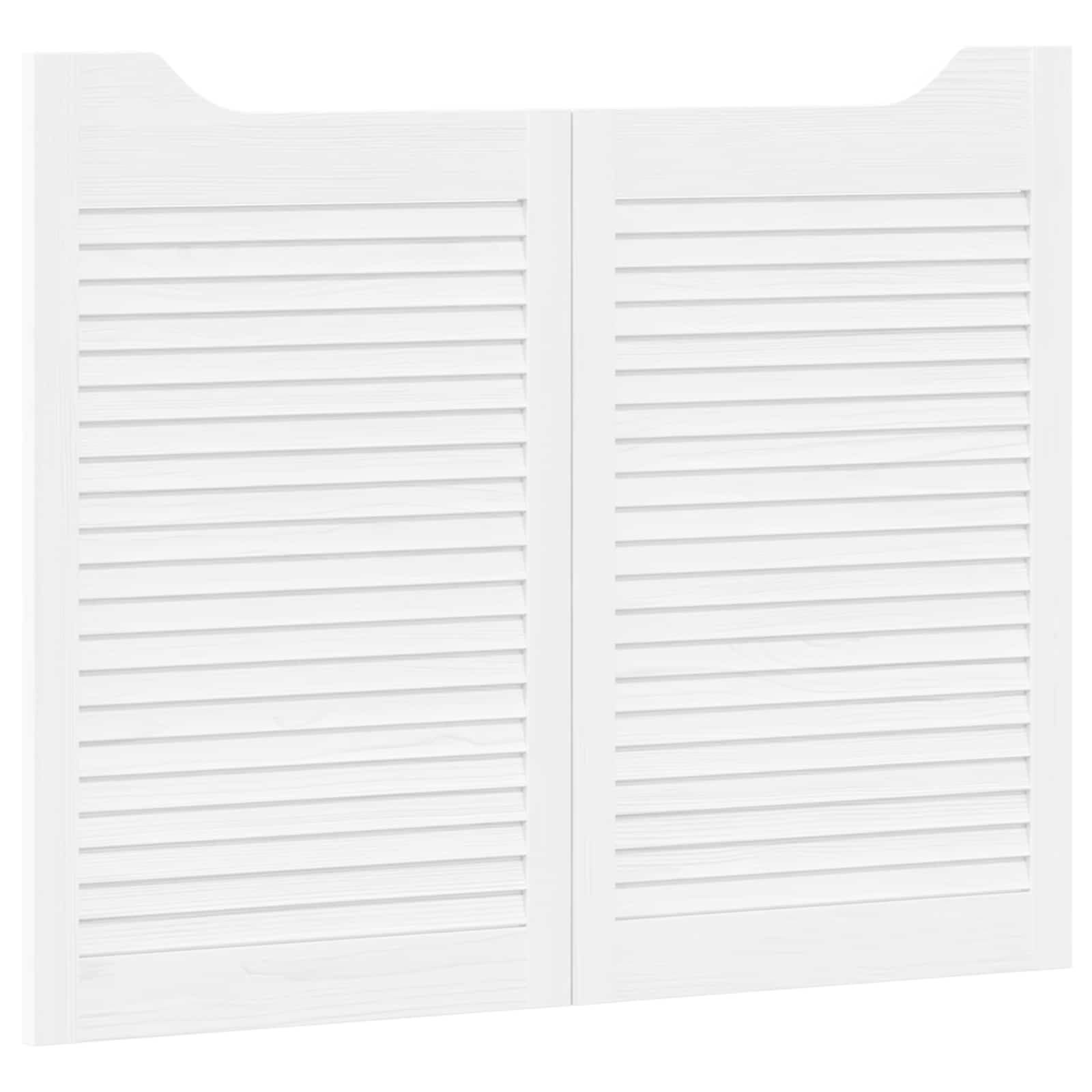 Πόρτες Swing Λευκό 80 x 50 cm Μασίφ Ξύλο Πεύκου - Pakobazaar
