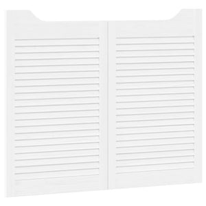 Πόρτες Swing Λευκό 80 x 50 cm Μασίφ Ξύλο Πεύκου - Pakobazaar