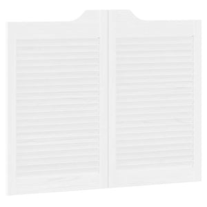 Πόρτες Swing 2 pcs Λευκό Μασίφ Ξύλο Πεύκου - Pakobazaar