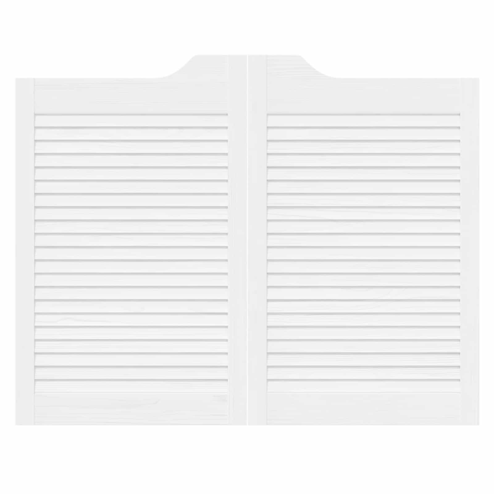 Πόρτες Swing 2 pcs Λευκό Μασίφ Ξύλο Πεύκου - Pakobazaar