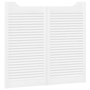 Πόρτες Swing Λευκό 90 x 50 cm Μασίφ Ξύλο Πεύκου - Pakobazaar