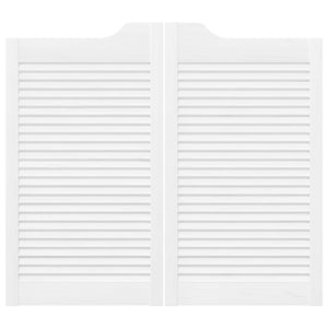 Πόρτες Swing 2 pcs Λευκό Μασίφ Ξύλο Πεύκου - Pakobazaar