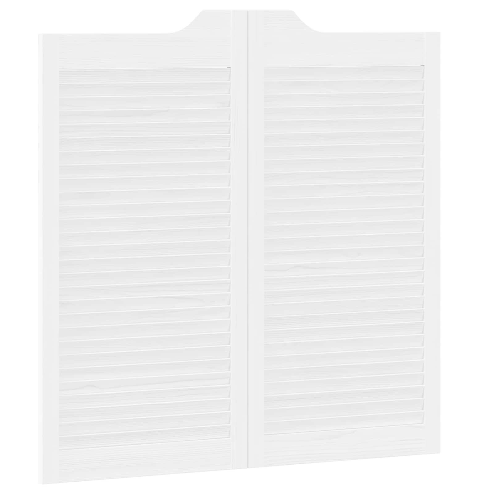 Πόρτες Swing Λευκό 100 x 50 cm Μασίφ Ξύλο Πεύκου - Pakobazaar