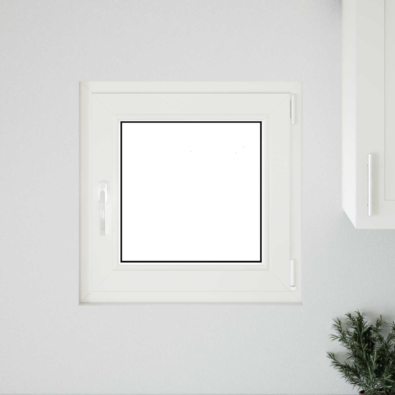 Παράθυρο Κάτω Στρώματος RISOR Λευκός 50 x 50 cm PVC και Γυαλί - Pakobazaar