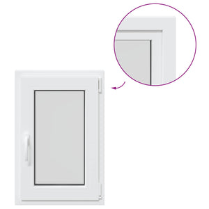 Παράθυρο Κάτω Στρώματος RISOR Λευκός 50 x 75 cm PVC και Γυαλί - Pakobazaar