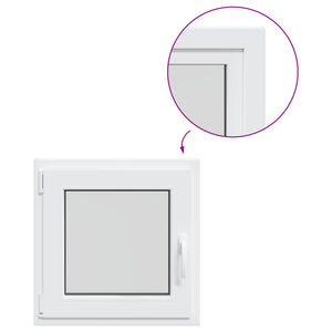 Παράθυρο Κάτω Στρώματος RISOR Λευκός 60 x 60 cm PVC και Γυαλί - Pakobazaar