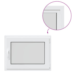 Παράθυρο Κάτω Στρώματος RISOR Λευκός 80 x 70 cm PVC και Γυαλί - Pakobazaar