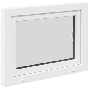 Παράθυρο Κάτω Στρώματος RISOR Λευκός 80 x 70 cm PVC και Γυαλί - Pakobazaar