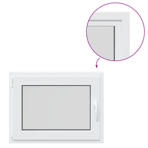 Παράθυρο Κάτω Στρώματος RISOR Λευκός 80 x 70 cm PVC και Γυαλί - Pakobazaar