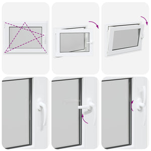 Παράθυρο Κάτω Στρώματος RISOR Λευκός 80 x 70 cm PVC και Γυαλί - Pakobazaar