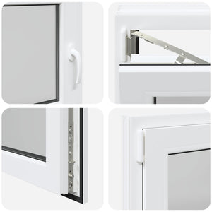 Παράθυρο Κάτω Στρώματος RISOR Λευκός 90 x 50 cm PVC και Γυαλί - Pakobazaar