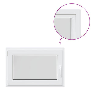 Παράθυρο Κάτω Στρώματος RISOR Λευκός 90 x 60 cm PVC και Γυαλί - Pakobazaar