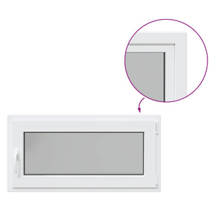 Παράθυρο Κάτω Στρώματος RISOR Λευκός 100 x 50 cm PVC και Γυαλί - Pakobazaar