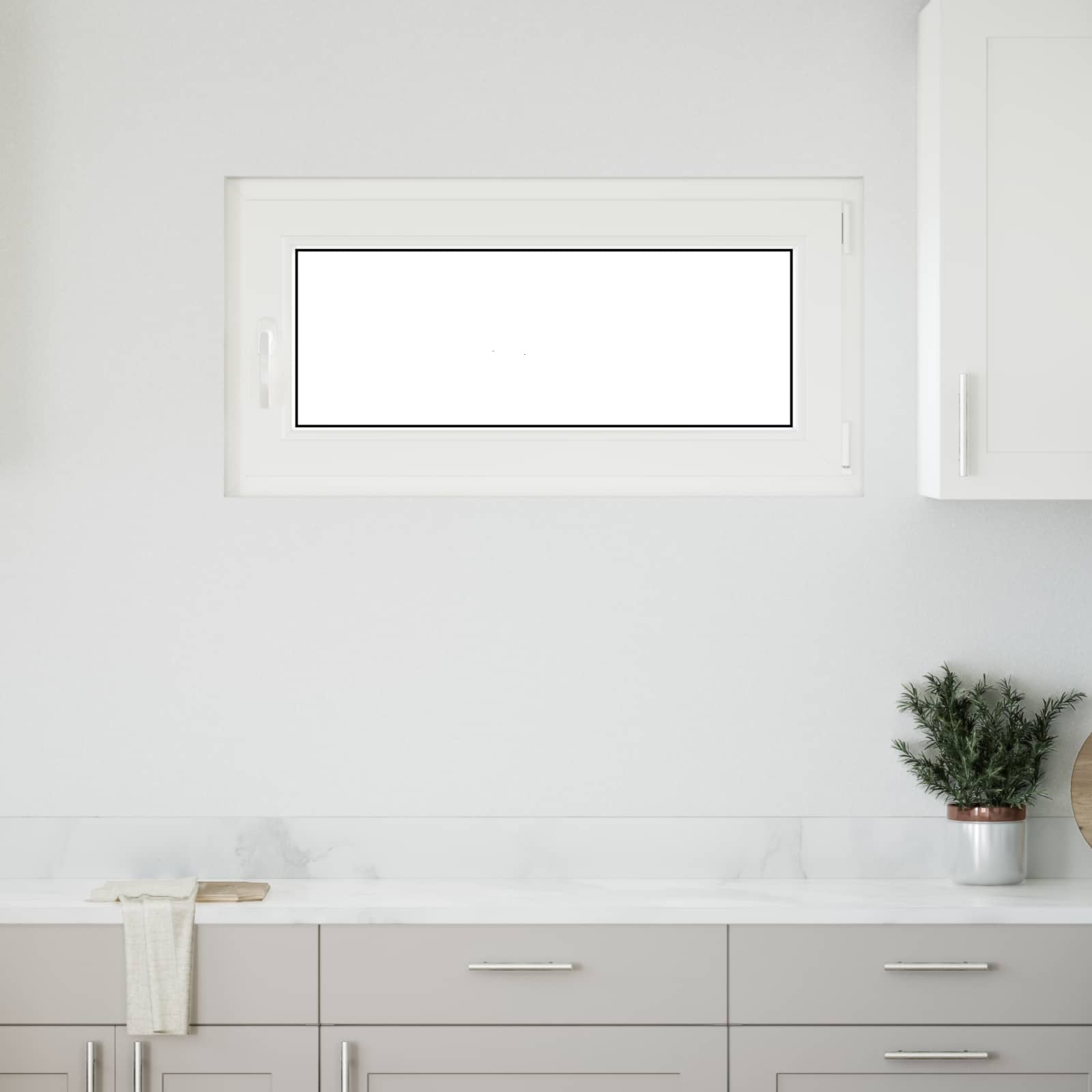 Παράθυρο Κάτω Στρώματος RISOR Λευκός 100 x 50 cm PVC και Γυαλί - Pakobazaar