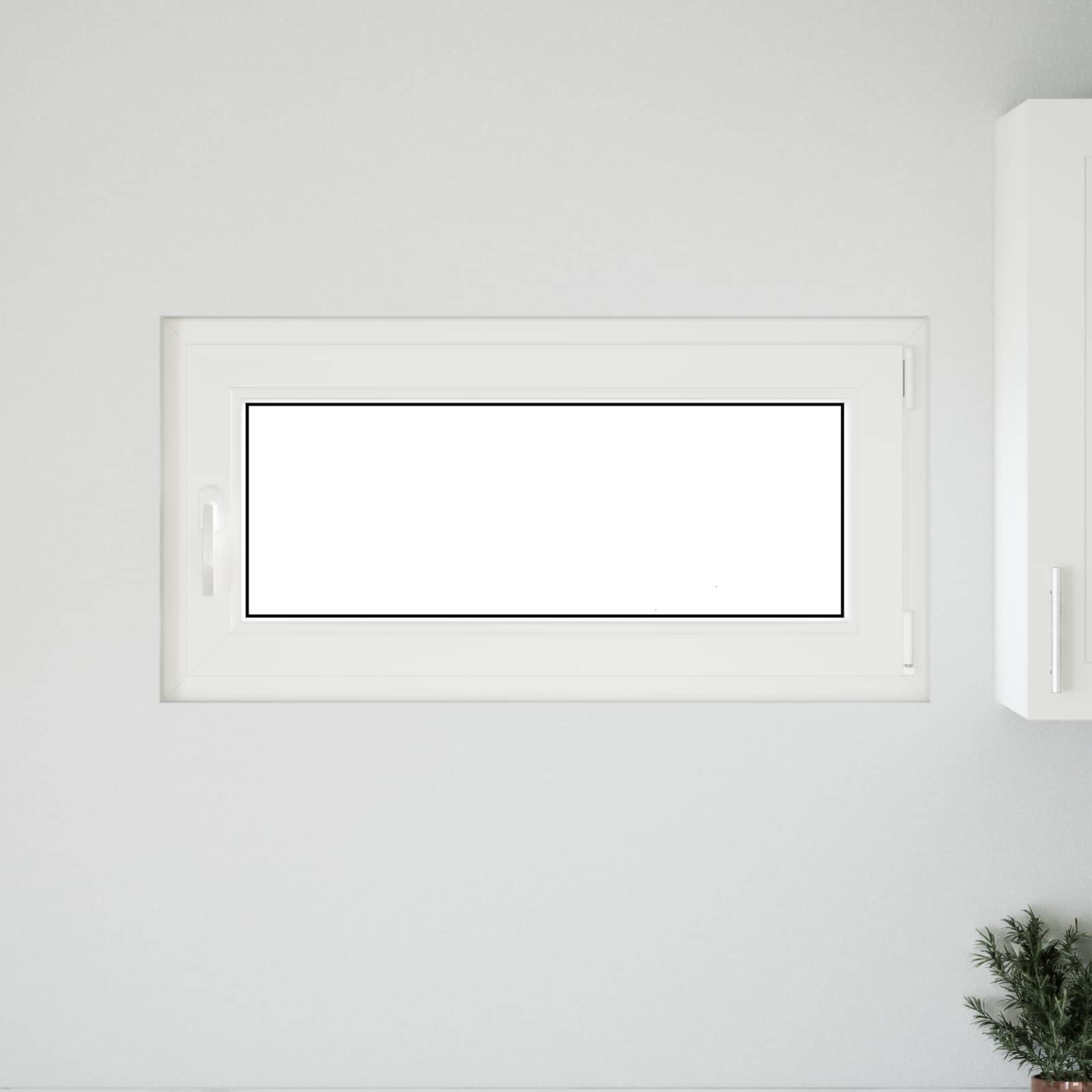 Παράθυρο Κάτω Στρώματος RISOR Λευκός 100 x 50 cm PVC και Γυαλί - Pakobazaar