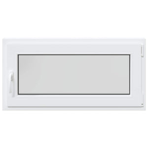 Παράθυρο Κάτω Στρώματος RISOR Λευκός 100 x 50 cm PVC και Γυαλί - Pakobazaar