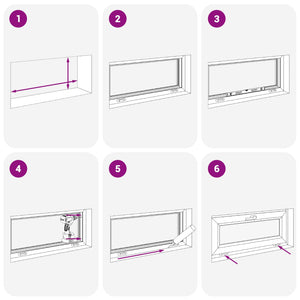 Παράθυρο Κάτω Στρώματος RISOR Λευκός 100 x 50 cm PVC και Γυαλί - Pakobazaar