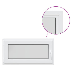 Παράθυρο Κάτω Στρώματος RISOR Λευκός 100 x 50 cm PVC και Γυαλί - Pakobazaar