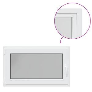 Παράθυρο Κάτω Στρώματος RISOR Λευκός 100 x 60 cm PVC και Γυαλί - Pakobazaar