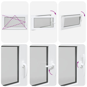 Παράθυρο Κάτω Στρώματος RISOR Λευκός 100 x 60 cm PVC και Γυαλί - Pakobazaar