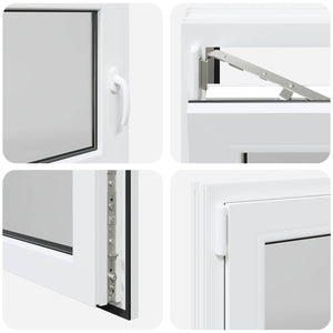 Παράθυρο Κάτω Στρώματος RISOR Λευκός 100 x 70 cm PVC και Γυαλί - Pakobazaar