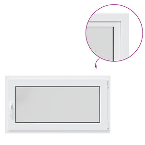 Παράθυρο Κάτω Στρώματος RISOR Λευκός 110 x 50 cm PVC και Γυαλί - Pakobazaar