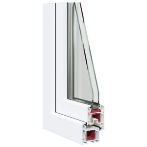 Παράθυρο Κάτω Στρώματος RISOR Λευκός 110 x 50 cm PVC και Γυαλί - Pakobazaar