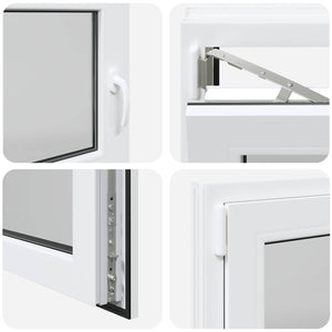 Παράθυρο Κάτω Στρώματος RISOR Λευκός 110 x 60 cm PVC και Γυαλί - Pakobazaar