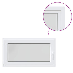 Παράθυρο Κάτω Στρώματος RISOR Λευκός 110 x 60 cm PVC και Γυαλί - Pakobazaar
