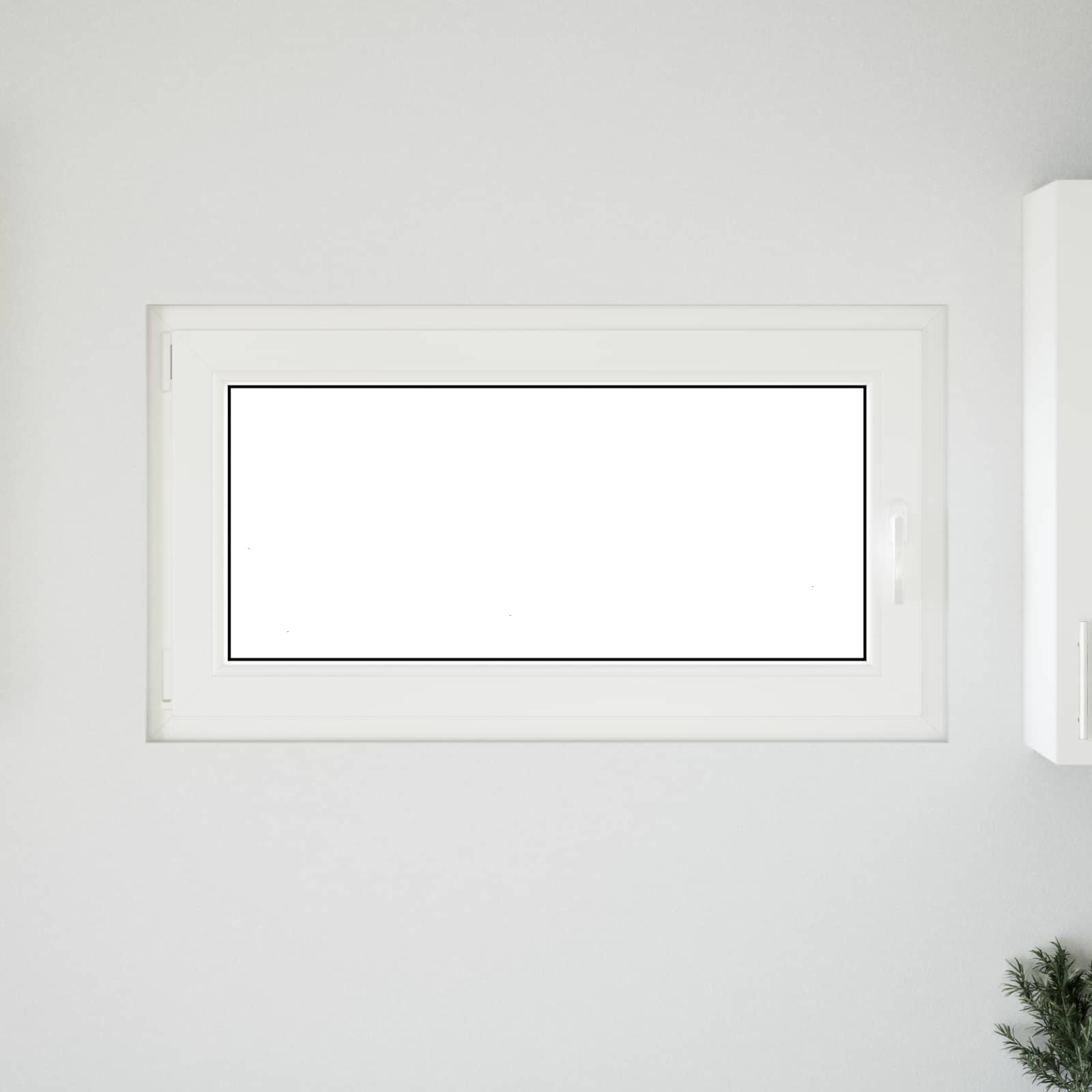Παράθυρο Κάτω Στρώματος RISOR Λευκός 110 x 60 cm PVC και Γυαλί - Pakobazaar