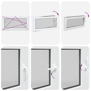 Παράθυρο Κάτω Στρώματος RISOR Λευκός 110 x 60 cm PVC και Γυαλί - Pakobazaar