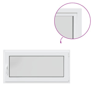 Παράθυρο Κάτω Στρώματος RISOR Λευκός 120 x 60 cm PVC και Γυαλί - Pakobazaar