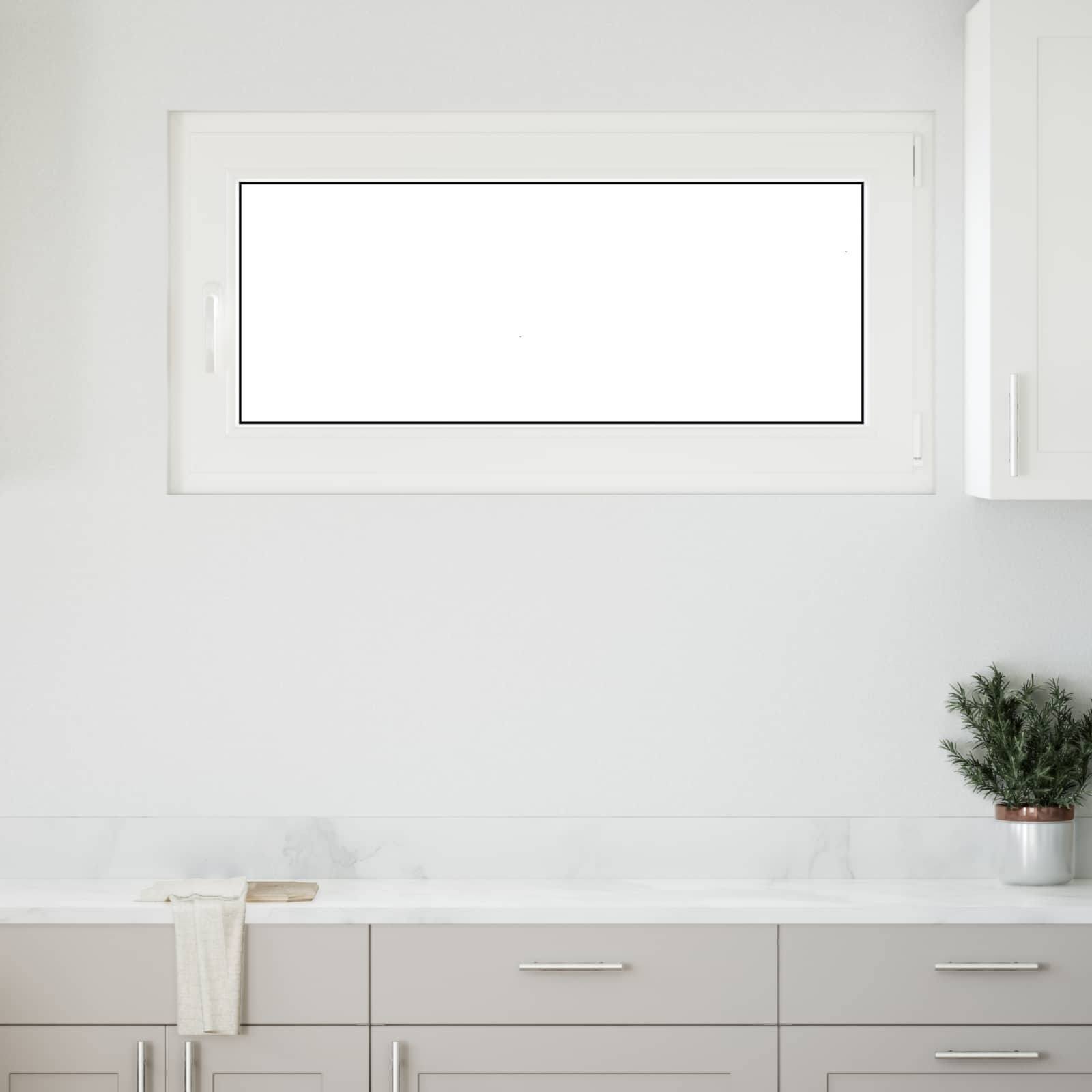 Παράθυρο Κάτω Στρώματος RISOR Λευκός 120 x 60 cm PVC και Γυαλί - Pakobazaar