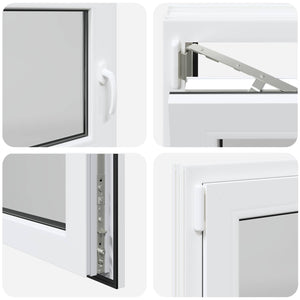 Παράθυρο Κάτω Στρώματος RISOR Λευκός 120 x 60 cm PVC και Γυαλί - Pakobazaar